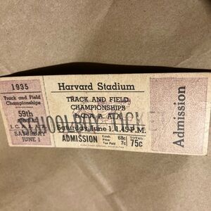 Rare Harvard Ticket Stubs 1934-1935
